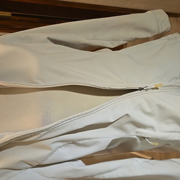 Natural Reflections Jacket Ivory Full Zip Fur-lined Drawstring Hood Women Medium - Picture 3 of 15